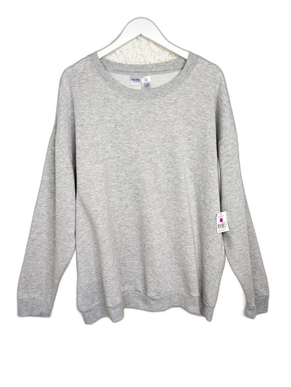Highland Originals fleece sweatshirt crew neck heather grey Size 2X